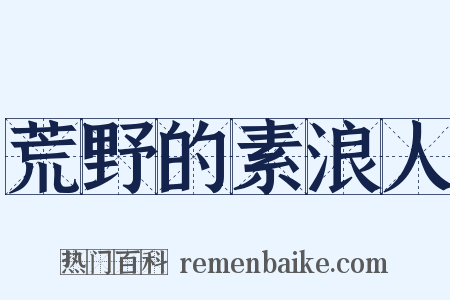 荒野的素浪人是什么意思的图片
